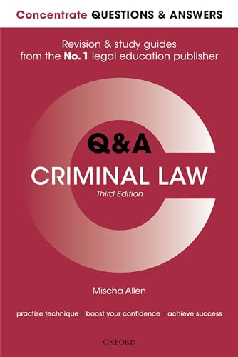 Concentrate Q&A Criminal Law: Law Q&A Revision and Study Guide