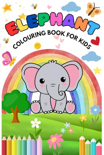 Fun & Educational Elephant Coloring Book for Kids: Easy & Adorable Designs