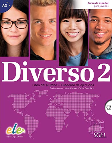 Diverso 2: Curso de español para jóvenes / Kurs- und Arbeitsbuch mit MP3-CD (Diverso (Jugendliche)) von Hueber
