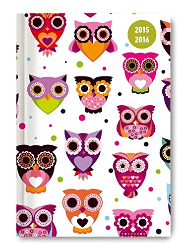 Collegetimer Owls 2015/2016 - Schülerkalender A5 - Weekly - 224 SeitenSeiten