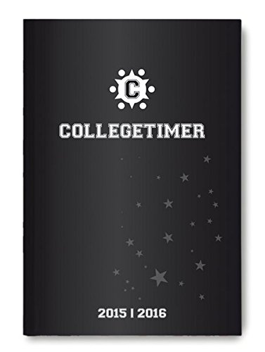 Collegetimer Pocket Black 2015/2016- Schülerkalender A6 - Day By Day - 352 Seiten