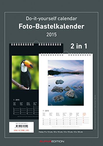 Foto-Bastelkalender 2015 - 2 in 1: schwarz und weiss - Bastelkalender: Do it yourself calendar A4 - datiert: Do-it-yourself calendar. 2 in 1 von Alpha Edition