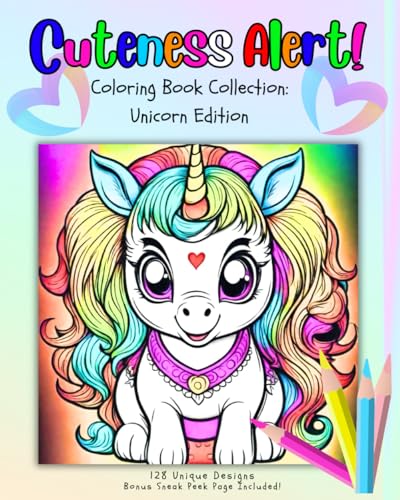 Cuteness Alert!: Coloring Book Collection: Unicorn Edition von Independently published