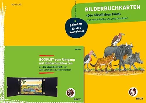 Bilderbuchkarten »Die hässlichen Fünf« von A. Scheffler und J. Donaldson: 9 Karten für das Kamishibai mit Booklet (Beltz Nikolo)