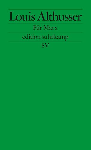 Für Marx (edition suhrkamp) von Suhrkamp Verlag AG