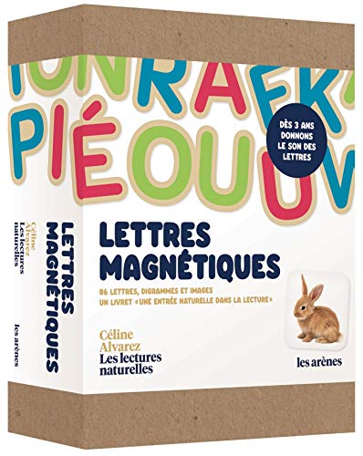 Coffret Lettres magnétiques - Céline Alvarez - Les lectures naturelles: 86 lettres, diagrammes et images en bois aimantés et 1 livret "Une entrée naturellle dans la lecture" von ARENES