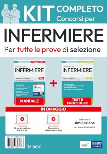 Kit dei concorsi per Infermiere. Volumi completi per la preparazione a tutte le prove di selezione. Con software di simulazione. Con video-corso. Con video-lezione von Edises professioni & concorsi