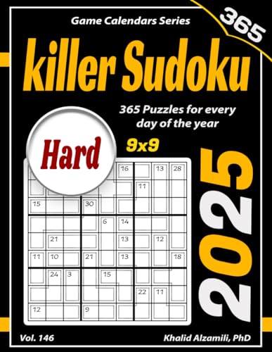 2025 Killer Sudoku: 365 Hard (9x9) Puzzles for Every Day of the Year (Game Calendars Series) von Independently published