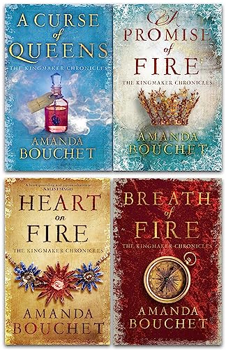 Amanda Bouchet 4 Books Collection Set (Breath of Fire, Heart of Fire, A Promise of Fire, A Curse of Queens)