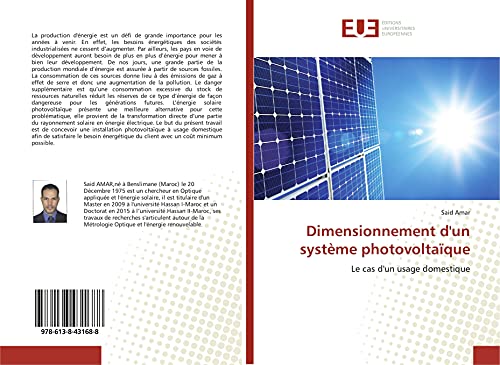 Dimensionnement d'un système photovoltaïque: Le cas d'un usage domestique von Éditions universitaires européennes