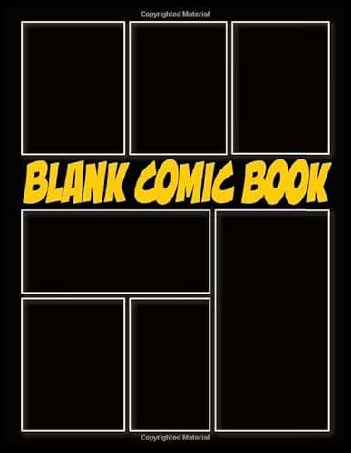 Blank Comic Book: Draw Your Own Comics in the Style of Early 00's | Blank Comic Book Draw Your Own Comic Strips for Teens Kids and Adults with 110 ... Book | Black Page Sketchbook | Dark Cover