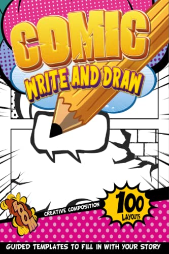 Sketch Book For Teens: Comic Board Sketch Book For Teaching How To Draw Cartoons For Kids | Cartoon Small Activity Books For Stockings