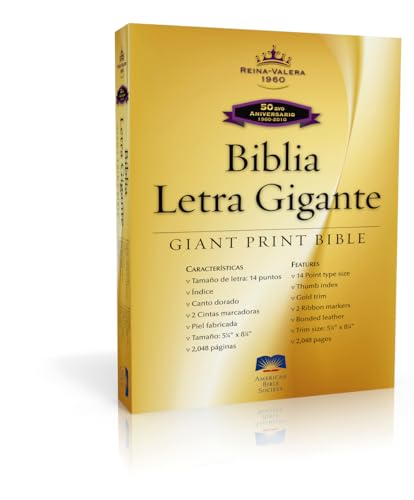 Santa Biblia: Reina-Valera 1960, Negro, Piel fabricada Letra Gigante / Black Bonded Leather Giant Print