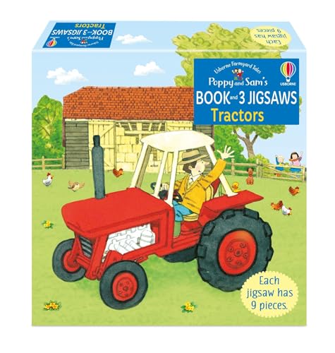 Poppy and Sam's Book and 3 Jigsaws: Tractors: Poppy and Sam Tractors (Farmyard Tales Poppy and Sam) von Usborne GB