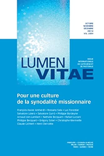 Pour une culture de la synodalité missionnaire, Revue Lumen Vitae 2021/4 tome 76
