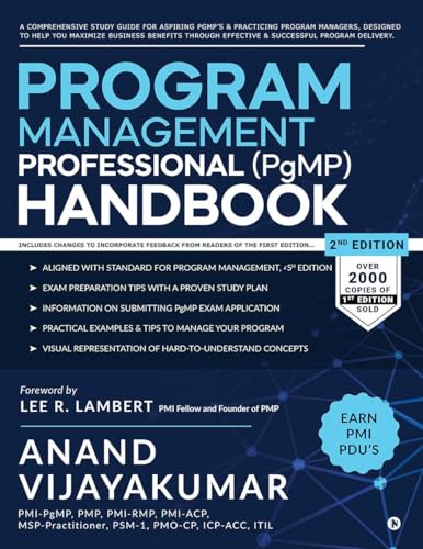 Program Management Professional (PgMP) Handbook: A Comprehensive Study Guide for aspiring PgMP's and practicing Program Managers, designed to help you ... effective and successful program delivery. von Notion Press