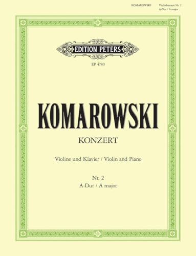 Konzert Nr. 2 A-Dur: Ausgabe für Violine und Klavier (Edition Peters) von Peters, C. F. Musikverlag