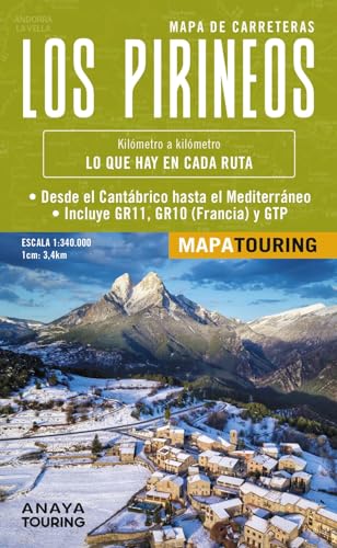 Mapa de Los Pirineos 1:340.000 - (desplegable) (Mapa Touring) von Anaya Touring