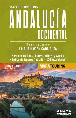 Mapa de carreteras de Andalucía occidental 1:340.000 (Mapa Touring) von Anaya Touring