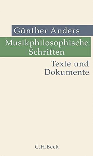 Musikphilosophische Schriften: Texte und Dokumente von C.H.Beck