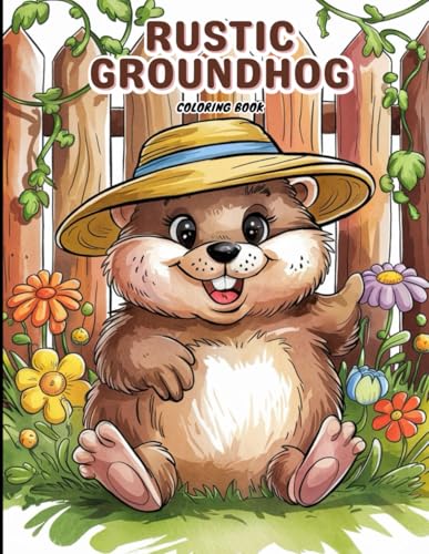 Rustic Groundhog Coloring Book for Adults: Adorable Woodland Groundhogs in Vintage Countryside Settings – Peaceful Animal Art for Mindfulness, Stress Relief and Creativity von Independently published