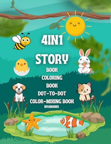 "The 4-in-1 Parent & Child Activity Book: Color, Read, Draw & Learn!": "A Fun and Educational Activity Book with Color Mixing, Dot-to-Dot, Reading & Coloring for Creative Parent-Child Bonding!" von Independently published