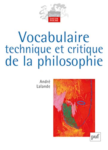 Vocabulaire technique et critique de la philosophie von PUF