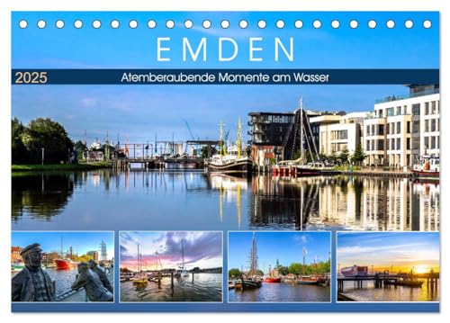 EMDEN Atemberaubende Momente am Wasser (Tischkalender 2025 DIN A5 quer), CALVENDO Monatskalender