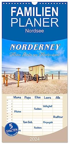 Familienplaner 2024 - NORDERNEY - Meine Liebe zur Nordseeinsel mit 5 Spalten (Wandkalender, 21 cm x 45 cm) CALVENDO