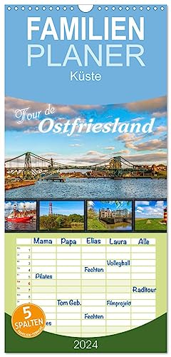 Familienplaner 2024 - Tour de Ostfriesland mit 5 Spalten (Wandkalender, 21 cm x 45 cm) CALVENDO von CALVENDO