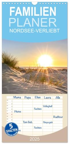 Familienplaner 2025 - NORDSEE-VERLIEBT mit 5 Spalten (Wandkalender, 21 cm x 45 cm), CALVENDO