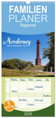 Familienplaner 2025 - Norderney. Meine ostfriesische Insel mit 5 Spalten (Wandkalender, 21 cm x 45 cm), CALVENDO