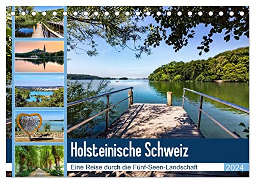 Holsteinische Schweiz - Fünf-Seen-Landschaft (Tischkalender 2024 DIN A5 quer), CALVENDO Monatskalender