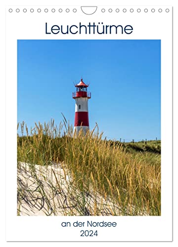 Leuchttürme an der Nordsee (Wandkalender 2024 DIN A4 hoch), CALVENDO Monatskalender von CALVENDO
