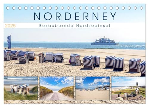 NORDERNEY Bezaubernde Nordseeinsel (Tischkalender 2025 DIN A5 quer), CALVENDO Monatskalender