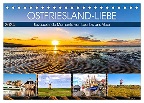 OSTFRIESLAND-LIEBE (Tischkalender 2024 DIN A5 quer), CALVENDO Monatskalender