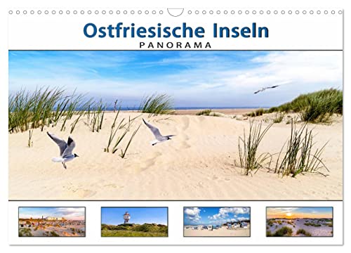 PANORAMA - Ostfriesische Inseln (Wandkalender 2024 DIN A3 quer), CALVENDO Monatskalender von CALVENDO