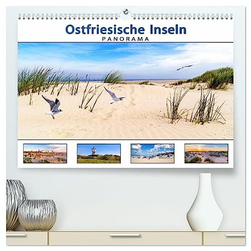 PANORAMA - Ostfriesische Inseln (hochwertiger Premium Wandkalender 2025 DIN A2 quer), Kunstdruck in Hochglanz