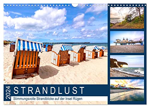STRANDLUST Insel Rügen (Wandkalender 2024 DIN A3 quer), CALVENDO Monatskalender von CALVENDO