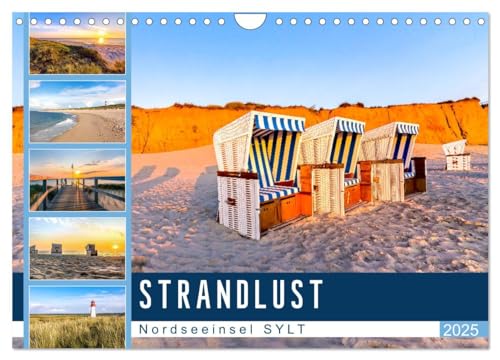 STRANDLUST Nordseeinsel Sylt (Wandkalender 2025 DIN A4 quer), CALVENDO Monatskalender