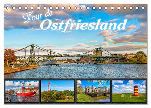 Tour de Ostfriesland (Tischkalender 2024 DIN A5 quer), CALVENDO Monatskalender von CALVENDO