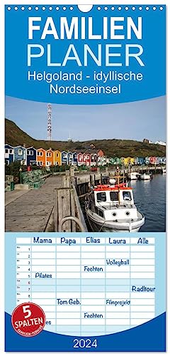 Familienplaner 2024 - Helgoland - idyllische Nordseeinsel mit 5 Spalten (Wandkalender, 21 cm x 45 cm) CALVENDO