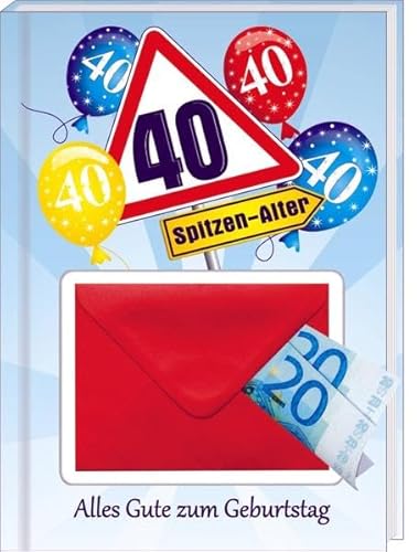 AV Andrea Verlag Alles Gute zum 40. Geburtstag Geldgeschenk Buch Piccolo mit Blattgold Kräuterlikör Schnäpse Zollstock Geldgeschenk für Männer und Frauen als Geburtstagsgeschenk (Alles Gute 40)