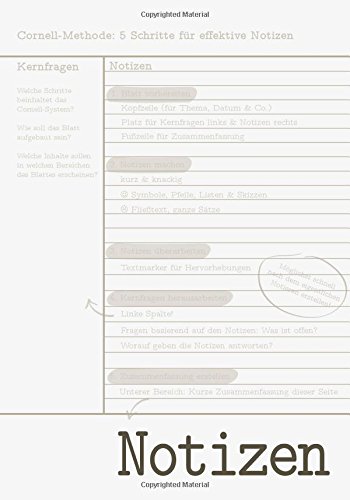 Cornell-Notizbuch, 100 A5-Seiten, liniert von CreateSpace Independent Publishing Platform