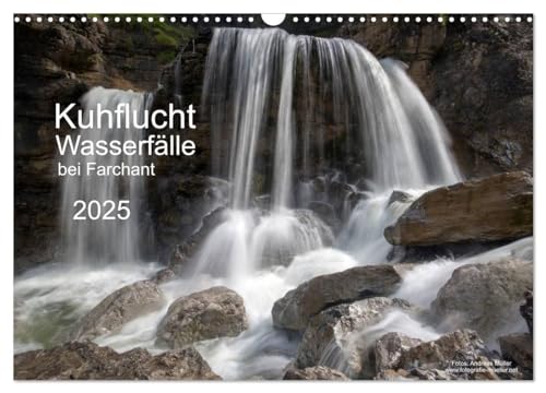 Kuhflucht Wasserfälle bei Farchant (Wandkalender 2025 DIN A3 quer), CALVENDO Monatskalender von CALVENDO