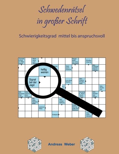 Schwedenrätsel in großer Schrift: Schwierigkeitsgrad mittel bis anspruchsvoll