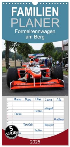Familienplaner 2025 - Formelrennwagen am Berg mit 5 Spalten (Wandkalender, 21 cm x 45 cm), CALVENDO von CALVENDO