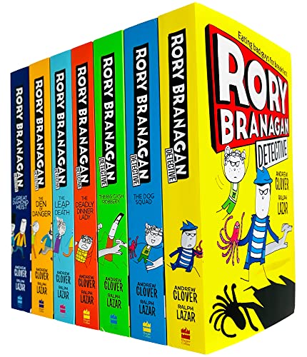 Rory Branagan Detective Series Books 1 - 7 Collection Set by Andrew Clover (Rory Branagan, The Dog Squad, The Big Cash Robbery, Deadly Dinner Lady, Leap of Death, Den of Danger & Great Diamond Heist)