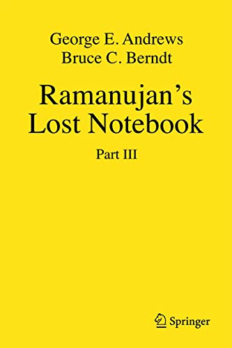 Ramanujan's Lost Notebook: Part III