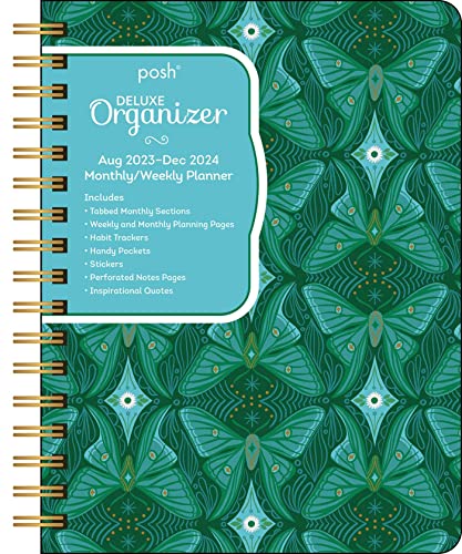 Posh: Deluxe Organizer 17-Month 2023-2024 Monthly/Weekly Hardcover Planner Calen: Blue Butterflies von Andrews McMeel Publishing